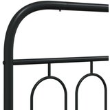 Metalni okvir kreveta uzglavlje i podnožje crni 100x190 cm | shoptok.hr