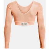 Under Armour Apricot Women's Sports Crop Top Project Rock Sheer Mesh LS | ePonuda.com