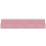 vidaXL Konstrukcija postelje z vzmetnico Roza 90 x 190 cm Žamet | Shoptok.si