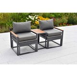 Gardenson VRTNI SET LINDOS aluminij barve grafita, siva, naravne barve | Shoptok.si