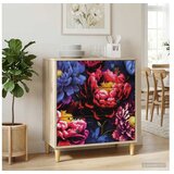 vidaXL Komoda KIEL Tamni cvjetni uzorak 66 x 36 5 x 75 cm Sonoma - Tamni cvjetni uzorak Cijene