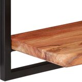  Stenske police 2 kosa 80x25x35 cm trden akacijev les in jeklo, (20601068) | Shoptok.si