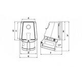 Madras doo Beograd UTIČNICA ZIDNA UKO-UTO BEMIS IP44 32A 3P+E 380V BC1-3504-2535 | ePonuda.com