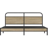  Metalni okvir kreveta bez madraca boja hrasta 180x200 cm | shoptok.hr