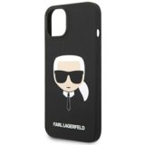 Karl Lagerfeld KLHCP14MSLKHBK za iphone 14 plus črn silikonska zaščita - karls head | Shoptok.si