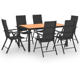  7-dijelni vrtni blagovaonski set crno-smeđi | Eponuda.ba