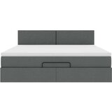 vidaXL Otomanski krevet s madracem i LED tamnosivi 160x200cm tkanine | shoptok.hr