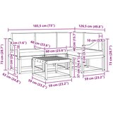  Set vanjskih sofa 5 kom. Prirodna i svjetlosiva | shoptok.hr