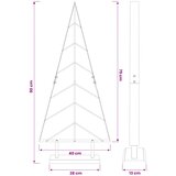  Metalno božićno drvce sa stalkom KUOPIO 90 cm Čelik Bijela | shoptok.hr