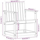  Stolica 62 x 55 x 77 cm od masivne borovine | shoptok.hr