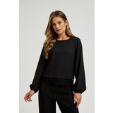 Moodo Women's blouse with lace - black Cijene