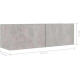 vidaXL TV ormarići 4 kom siva boja betona 100 x 30 x 30 cm od iverice | shoptok.hr