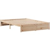 vidaXL Knjižna postelja brez vzmetnice 140x200 cm trdna borovina | Shoptok.si