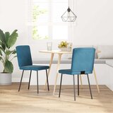 Maison Chic Jedilni stoli - Vzorci stoli 2 kosa moder žamet A347, (22032399) | Shoptok.si