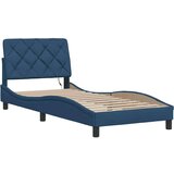  Posteljni okvir z LED brez vzmetnice Modra 80x200 cm Tkanina, (22011668) | Shoptok.si
