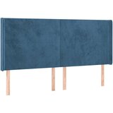  Uzglavlje tamnoplavo 203 x 16 x 118/128 cm od tkanine | shoptok.hr