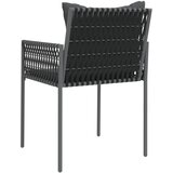  Vrtne stolice s jastucima 4 kom crne 54x61x83 cm od poliratana | shoptok.hr