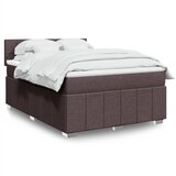 Maison Chic Box spring postelja - Vzmetna postelja z vzmetnico temno rjav 140x190 cm blago SL24458, (21891058) | Shoptok.si