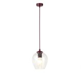  Luster na sajli ISTAR 1xE27/15W/230V crvena/prozirna | Eponuda.com