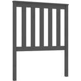  Uzglavlje za krevet sivo 81 x 6 x 101 cm od masivne borovine | Eponuda.com