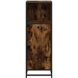 vidaXL Kopalniška omarica dimljen hrast 35x37,5x100 cm inženirski les | Shoptok.si