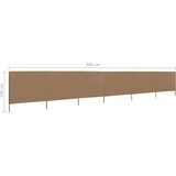  6-panelni vetrobran tkanina 800x160 cm taupe, (20610413) | Shoptok.si