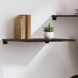  Zidna polica tamnosmeđa 60x50x2 cm od obrađene hrastovine | shoptok.hr