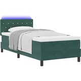  LED Box Spring Krevet Tamnozelena 100 x 200 cm Baršun | shoptok.hr