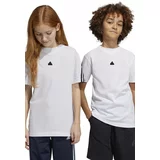 Adidas Otroška bombažna kratka majica U FI 3S bela barva