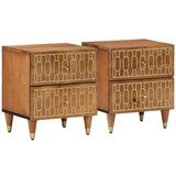 vidaXL Noćni ormarići 2 kom 40 x 33 x 46 cm od masivnog drva manga | shoptok.hr