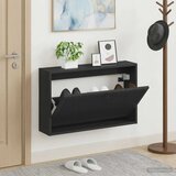  Ormar za cipele na zidu EDE 71 x 17 x 43 cm Konstruirano drvo - Crna Cijene