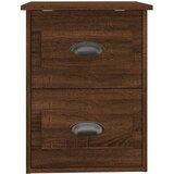  Zidni noćni ormarići 2 kom smeđa boja hrasta 41,5x36x53 cm | shoptok.hr