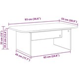  Stolić za kavu Crna 93 x 53 x 33 cm Konstruirano drvo | shoptok.hr