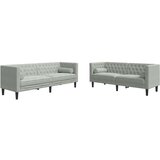  Set sofe 2 pcs Svjetlosiva Baršun | shoptok.hr