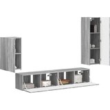 vidaXL Komplet TV omaric 4 pcs Siva Sonoma Konstruiran les, (5000132277) | Shoptok.si