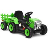  3-stupanjski traktor s uklonjivim prikolicom i 2,4 G daljinskim upravljačem, dječji traktor za vožnju | shoptok.hr