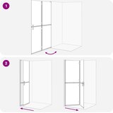  Walk-In zid za tuširanje Crna 120 x 6,5 x 190 cm | shoptok.hr