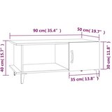  Stolić za kavu bijeli 90 x 50 x 40 cm od konstruiranog drva | shoptok.hr