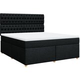 Krevet s oprugama i madracem crni 180x200 cm od tkanine | shoptok.hr