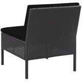  5-dijelni set vrtnih sofa od poliratana s jastucima crni | Eponuda.ba