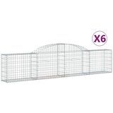  Lučne gabionske košare 6 kom 300x30x60/80 cm pocinčano željezo | shoptok.hr