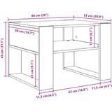  Klubska miza Dimljeni oreh 66 x 53 x 45 cm Konstruiran les, (5000121540) | Shoptok.si