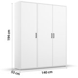 Rauch Möbel OMARA S KLASIČNIMI VRATI, bela | Shoptok.si