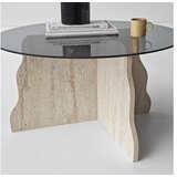 Hanah home Klub stolić, 75x40cm, Prozirno-antracit | Eponuda.ba