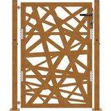 vidaXL Vrtna vrata 105x130 cm Vremensko odporno jeklo Light Design | Shoptok.si