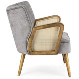 BIZZOTTO Siv žameten fotelj Virna – | Shoptok.si