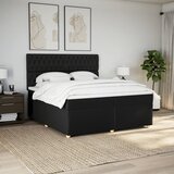  Krevet s oprugama i madracem crni 200x200 cm od tkanine | shoptok.hr
