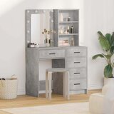  Toaletni stol 2 pcs Siva 50 x 41 x 135 cm Konstruirano drvo | shoptok.hr