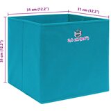  Kutije za pohranu 4 kom svjetloplave 32 x 32 x 32 cm od tkanine | shoptok.hr