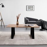 Bessagi Home klubska miza nando, barva akacije, 120x70 | Shoptok.si
